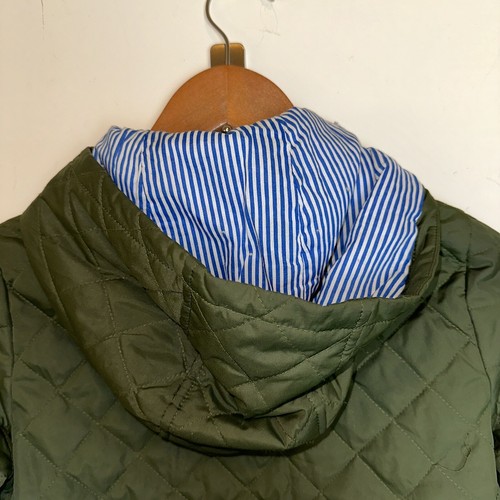 J.Crew Girls' Size Large Quilted Barn Jacket Green Outerwear Classic Preppy Y2K - Picture 12 of 15