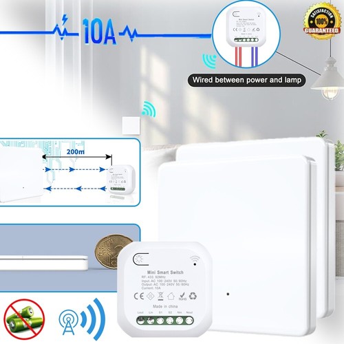 Funkschalter System 433mhz Funk-Wand-schalter & Funk-Empfänger batterielos! - Bild 2 von 15
