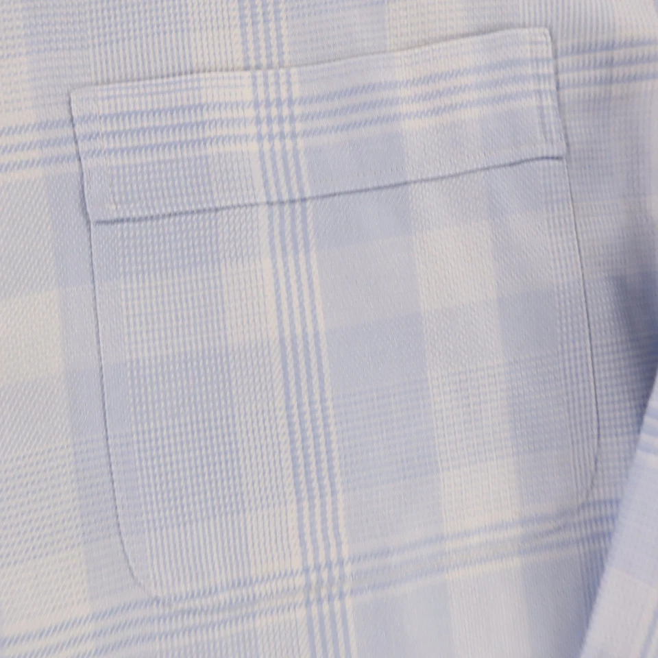 Camisa Tommy Bahama Para Hombre L 16.5 Azul Príncipe de Gales Cuadros Glen 100% Algodón Foto 4 de 4