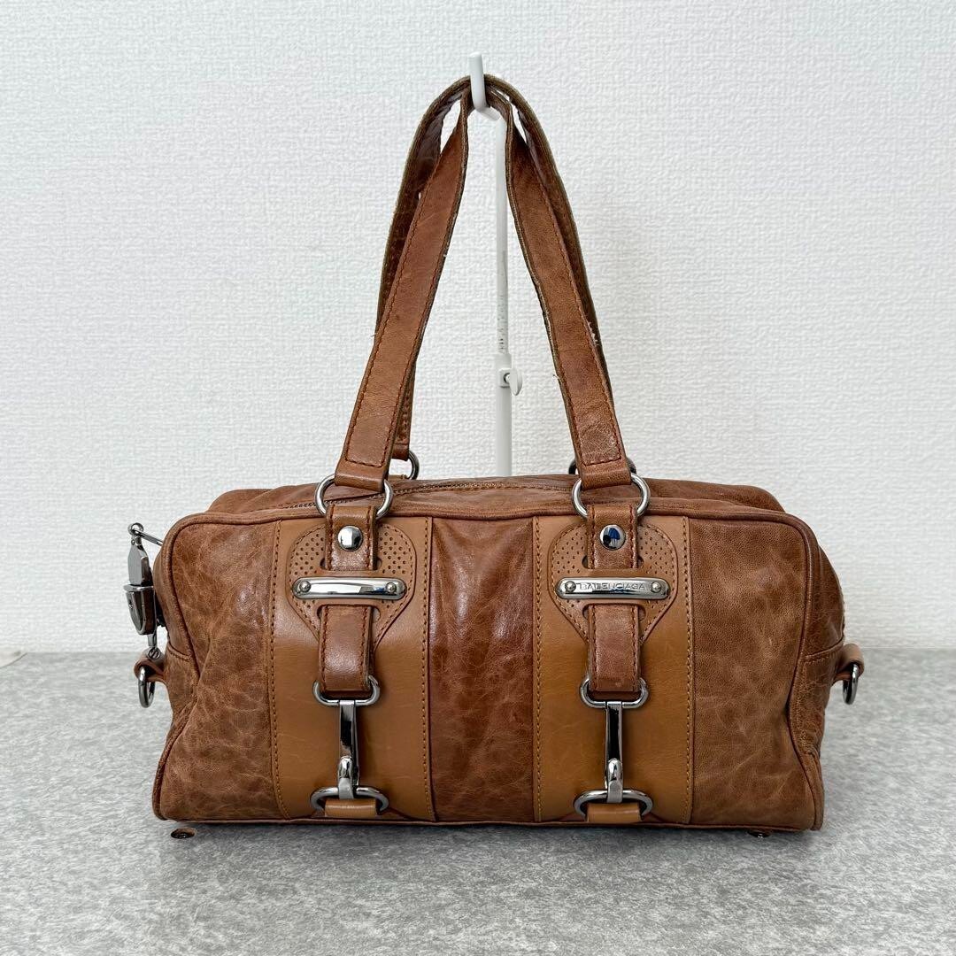 バッグ 00s BALENCIAGA leather boston bag y2k BALENCIAGA Editor's Shoulder Bag Boston Bag Handbag y2k
