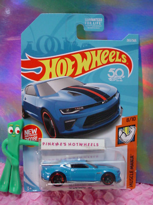 NEW 2018 Hot Wheels '18 CAMARO SS #265 US 50TH✰blue chevy;red mc5