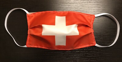 2 Pack Switzerland Flag Face Mask Swiss Washable Adjustable BUY ONE GET ONE FREE