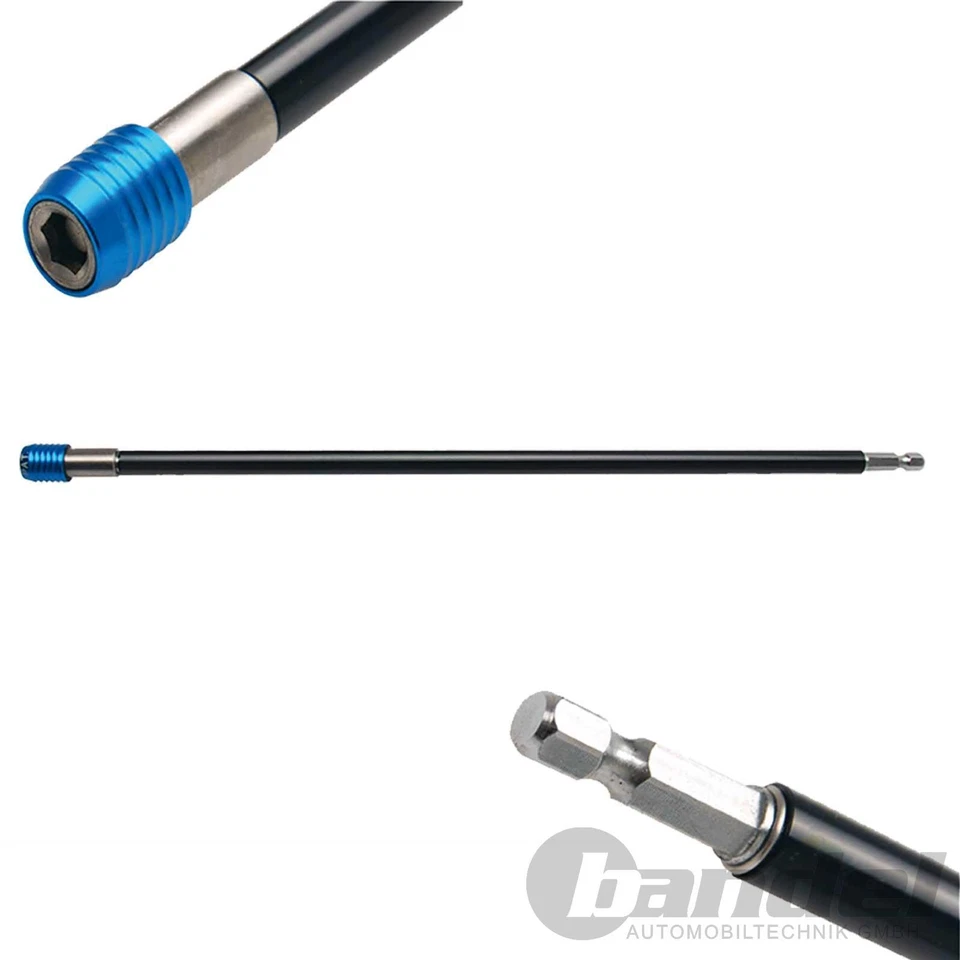 BGS BITHALTER 300mm LANG 1/4" AKKUSCHRAUBER VERLÄNGERUNG MAGNET SCHNELLWECHSEL - Bild 2 von 2