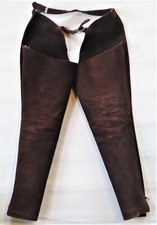 Dark Brown Leather Suede Chaps - Devon-Aire - Heavy Duty - Large
