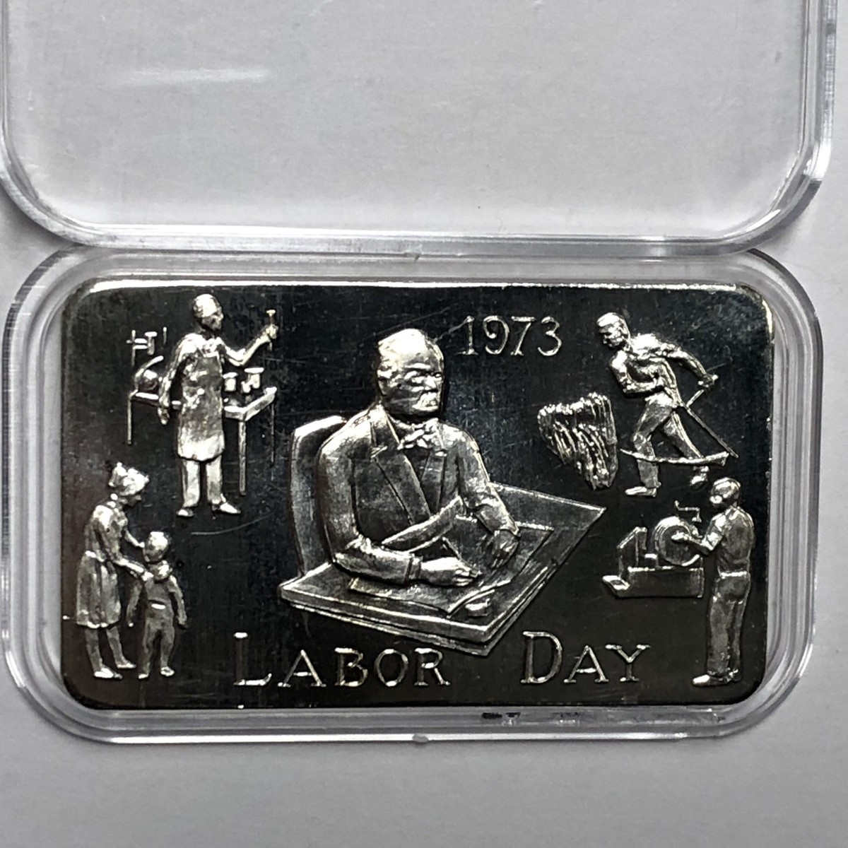 1973 Labor Day President Cleveland 1 Troy Oz .999 Fine Silver Bar