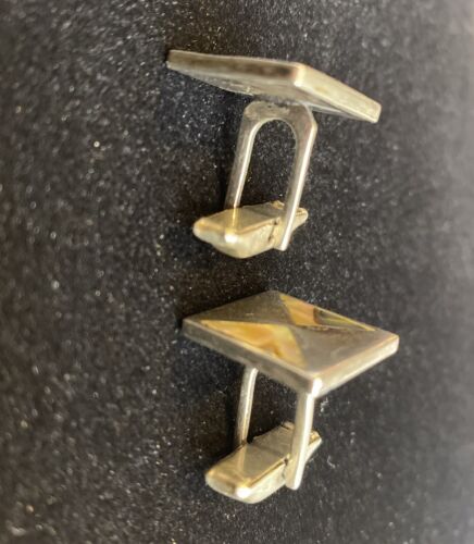 Vintage STERLING Silver 925 Mexico ABALONE Shell CUFF LINKS Signed - Picture 4 of 14