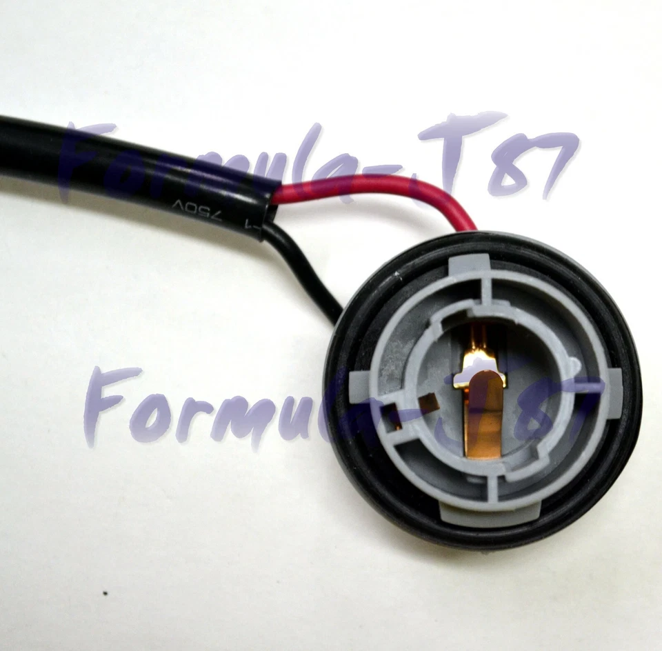 Universal Pigtail Wire Female Socket 1156 S Two Harness Rear Turn Signal Lamp - Image 3 of 4