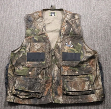 Men's Large Vintage Hunting Vest Realtree Pockets Game Pouch Outdoor Camo