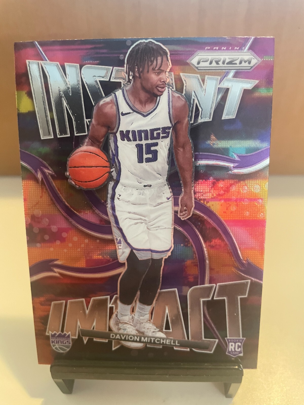 2021-22 Panini Prizm  Instant Impact Davion Mitchell #19 Silver Prizm (RC) Kings