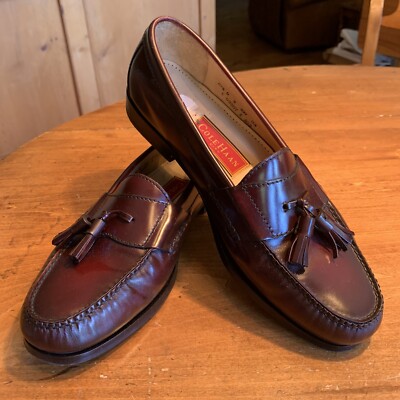 Cole Haan Burgundy Tassel Loafers Mens 10.5 D | eBay