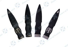 KILT SAFETY SGIAN DUBH IMITATION DUMMY WITHOUT BLADE PEWTER MOUNT THISTLE DESIGN