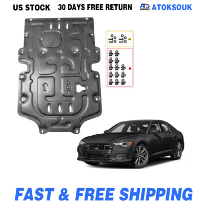 For Audi A6 2019-2024 Under Engine Splash Guards Front Engine Mud Flaps