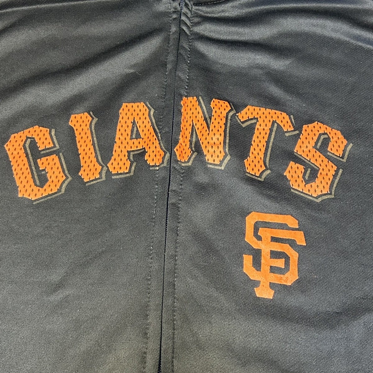 San Francisco Giants Jacket Mens 4X Majestic Black Orange