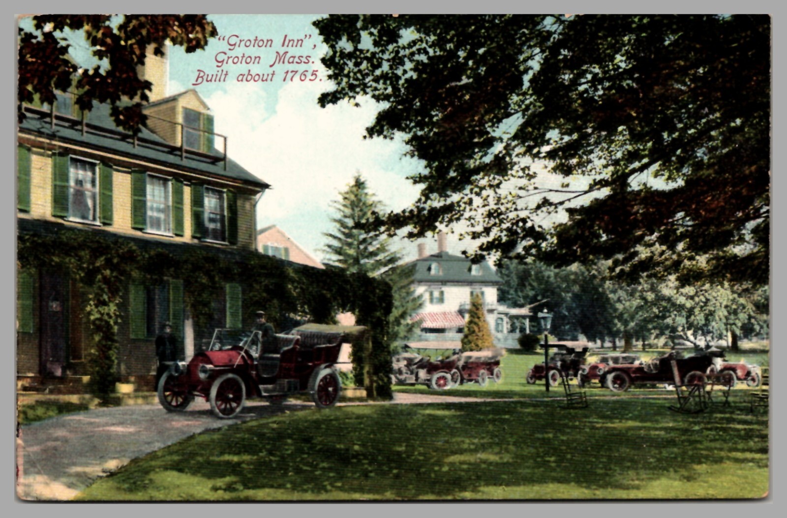 Groton Inn Groton Massachusette Exterior View DB c1910 UNP Antique Cars Postcard