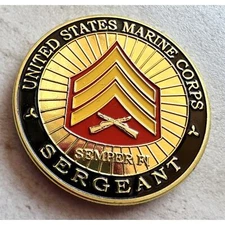 NEW USMC U.S. Marine Corpps Sergeant Challenge Coin USMC Official LIC 23125