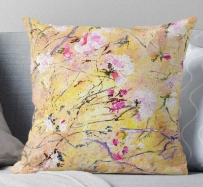 Decorative Floral pillow cover. 18x18" Farmhouse cushion cover. Decorpillow case - Image 1 of 4