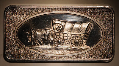 Patrick Mint San Francisco Mint Prairie Wagon 1oz 999 Silver art
