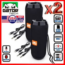 2x Bluetooth Wireless Portable Speaker Waterproof Stereo Bass USB FM-Radio LOUD