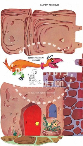 VINTAGE REPRINT - 1961 FRED AND WILMA FLINTSTONE PUNCH-OUT BOOK - REPRODUCTION - Picture 3 of 7