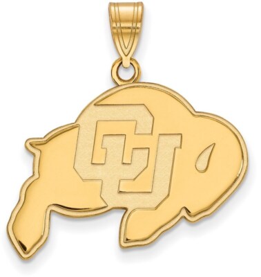 14K Gelbgold University of Colorado großer Anhänger von LogoArt (4Y004UCO)