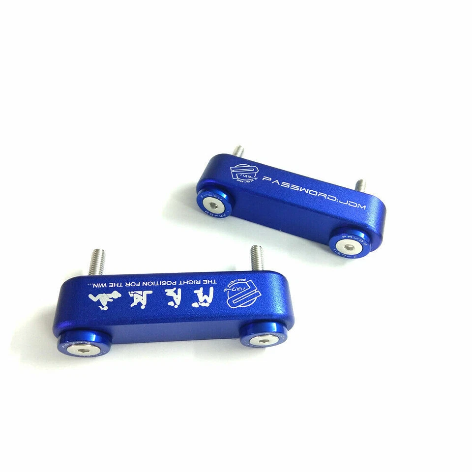 Blue JDM Alloy Billet Hood Vent Spacer Riser Kits For Honda Civic Acura Integra Foto 3 de 4