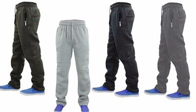 Herren Jogginghose Gummibund Offener Saum Jogging Hose Laufen Sport Gym Walking