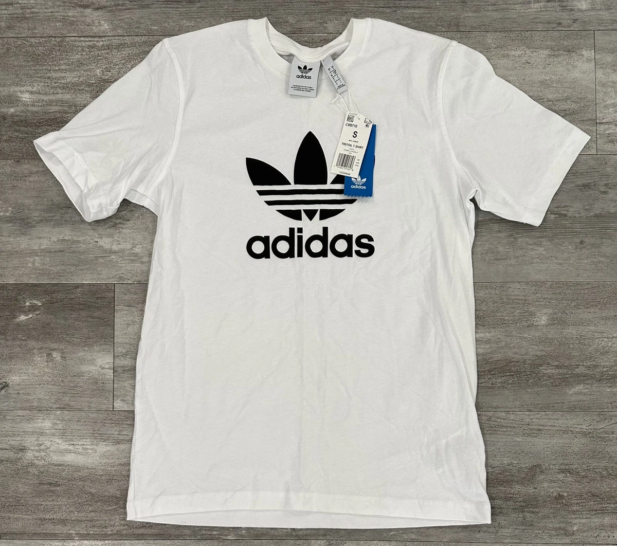 Adidas Original Trefoil T shirt White Size Small CW0710 Brand New