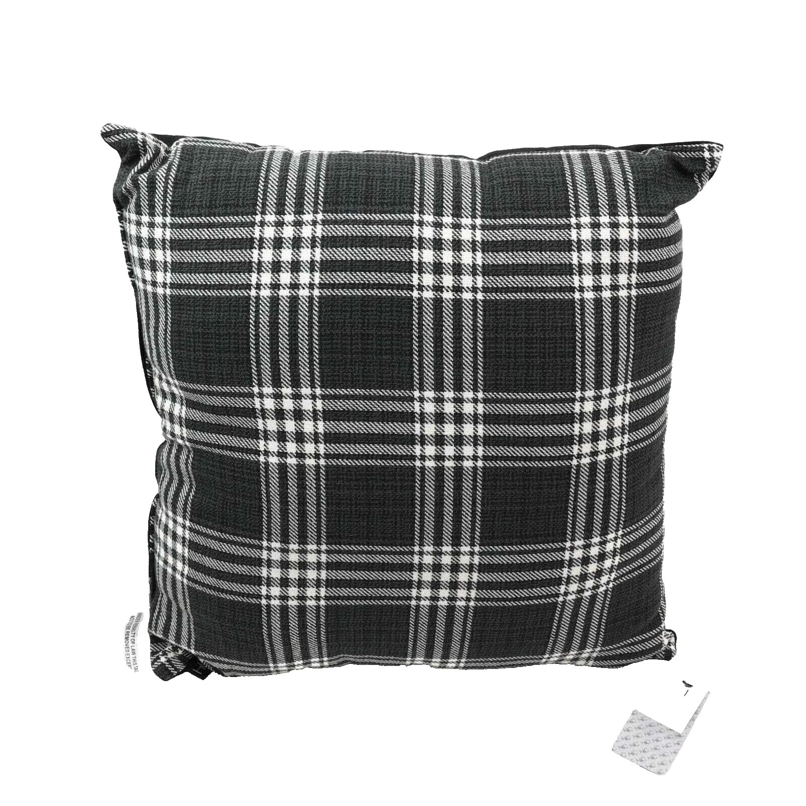 Mezcla de algodón a cuadros Negro Almohadas de Decoración para el Hogar