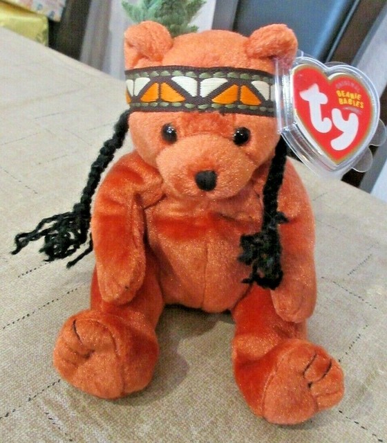 Ty Beanie Baby Little Feather Bear With Tag Retired DOB September 22nd