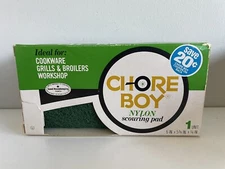 Vintage Chore Boy Nylon Scouring Pad Original Box New Pantry MCM Retro Kitchen
