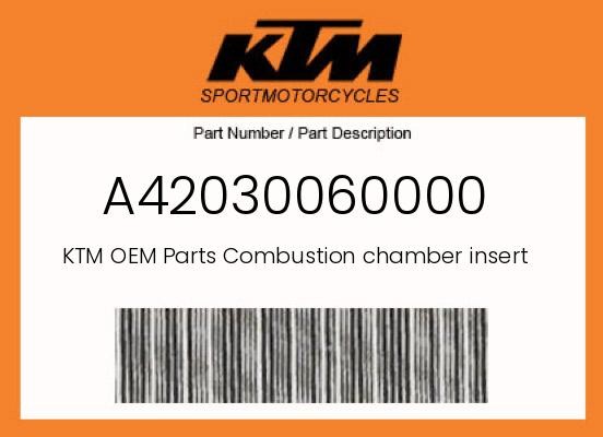 KTM Genuine Combustion Chamber Insert - A42030060000