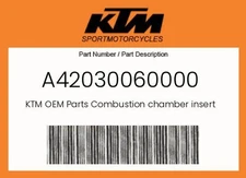 KTM Genuine Combustion Chamber Insert - A42030060000