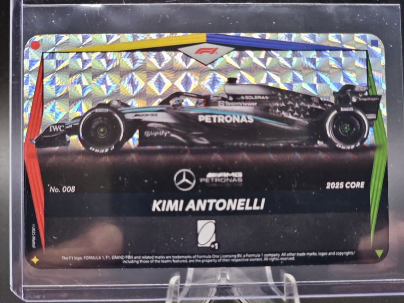 2025 Uno Elite F1 Wild Card Nitro Foil #8 Kimi Antonelli RARE HTF Full Car Pic