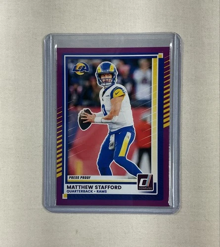 2025 Panini Donruss Football Press Proof Purple Matthew Stafford #296