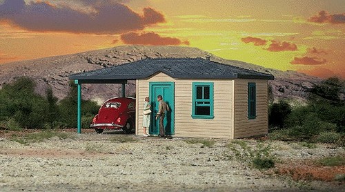 Cabina motel construida a escala HO Walthers 933-2824 | Condition: New