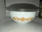 Vintage PYREX 443 Butterfly Gold Cinderella 2 1/2 Qt Nesting Mixing Bowl W Lid