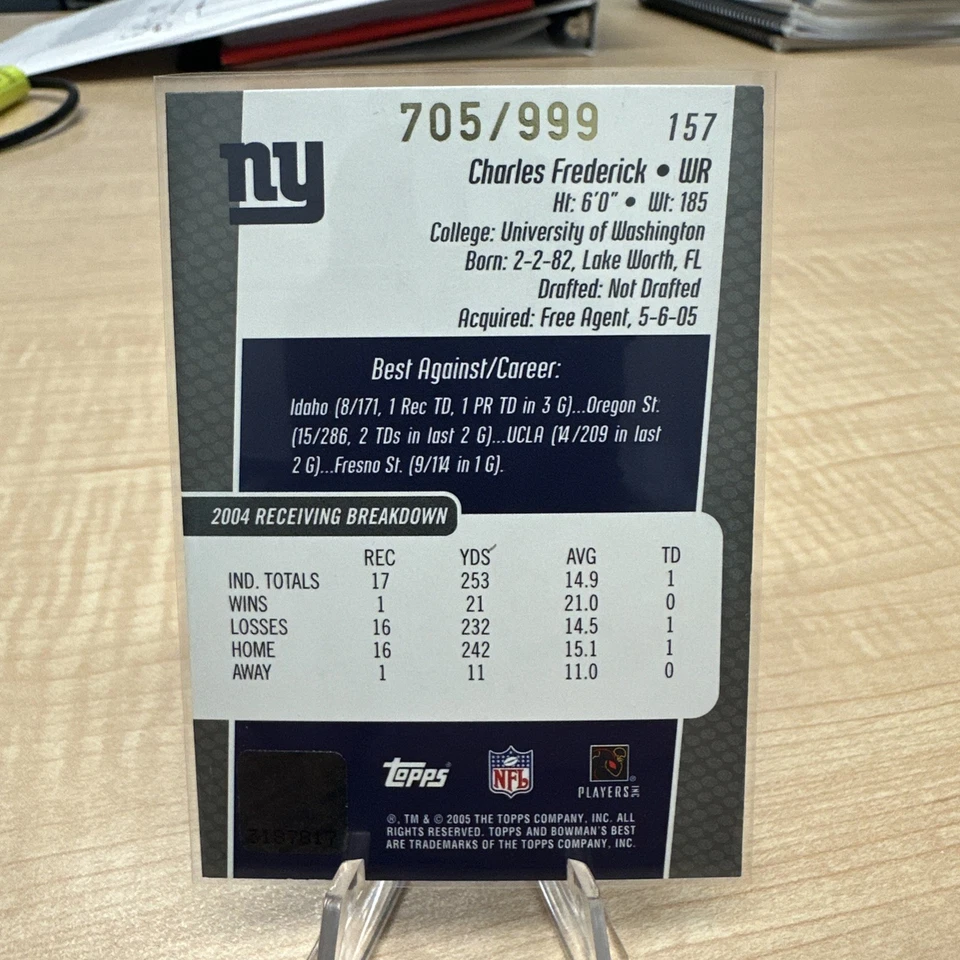 2005 Bowman's Best #157 Charles Frederick #/999 - Image 2 of 4