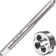 M6 X 1.0 Metric Tap and Die Set M6 X 1Mm HSS Straight Fluted Machine Thread Righ