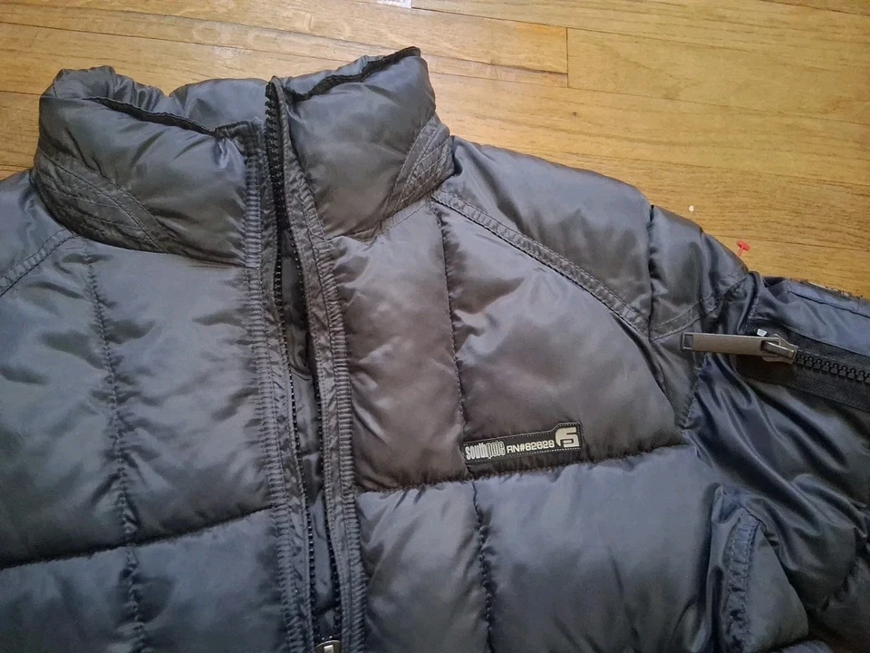 Chaqueta South Pole Y2k Cremallera Completa Negra Rn 82628 Puffer Para Hombres XL Foto 3 de 4