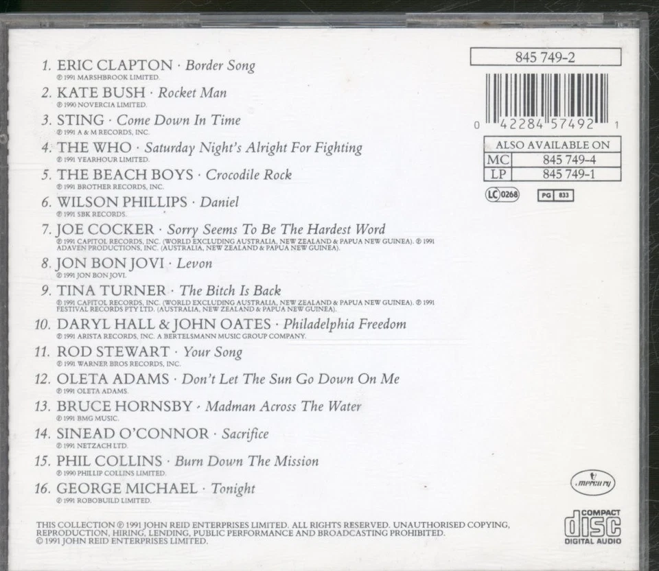 Various Artists Two Rooms CD UK Mercury 1991 compilation. 8457492 - Bild 2 von 3