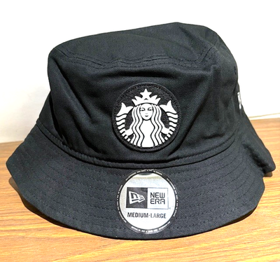 Starbucks X New Era Black Bucket Hat - Medium - Large | eBay