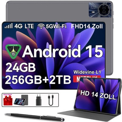 Tablet 24GB RAM+256GB Gaming Tablet Octa-Core 14 Zoll Dual SIM LTE GPS Netflix