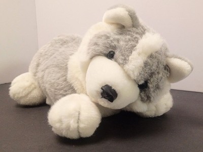 Rare VINTAGE 15  Gina C&H Softoys Husky Wolf Dog Plush stuffed animal Excellent!