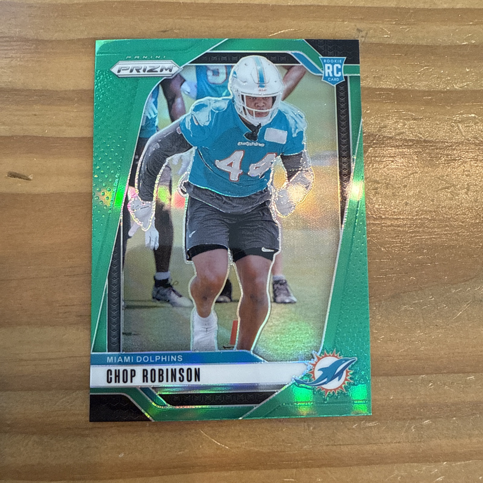 2024 Prizm Chop Robinson Green Prizm Rookie RC #319 Miami Dolphins