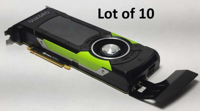 HP NVIDIA Quadro P6000 24GB GDDR5 Graphics Video Card GPU with Bracket Lot of 10