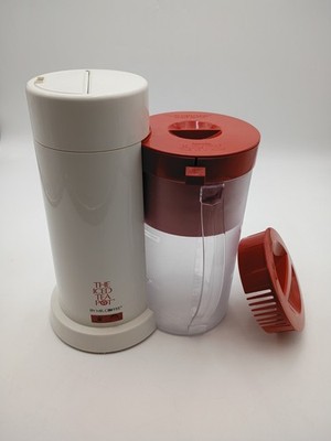 Mr. Coffee 2 Quart Iced Tea Maker TM1 Red White  No Box 1990 READ DESCRIPTION 