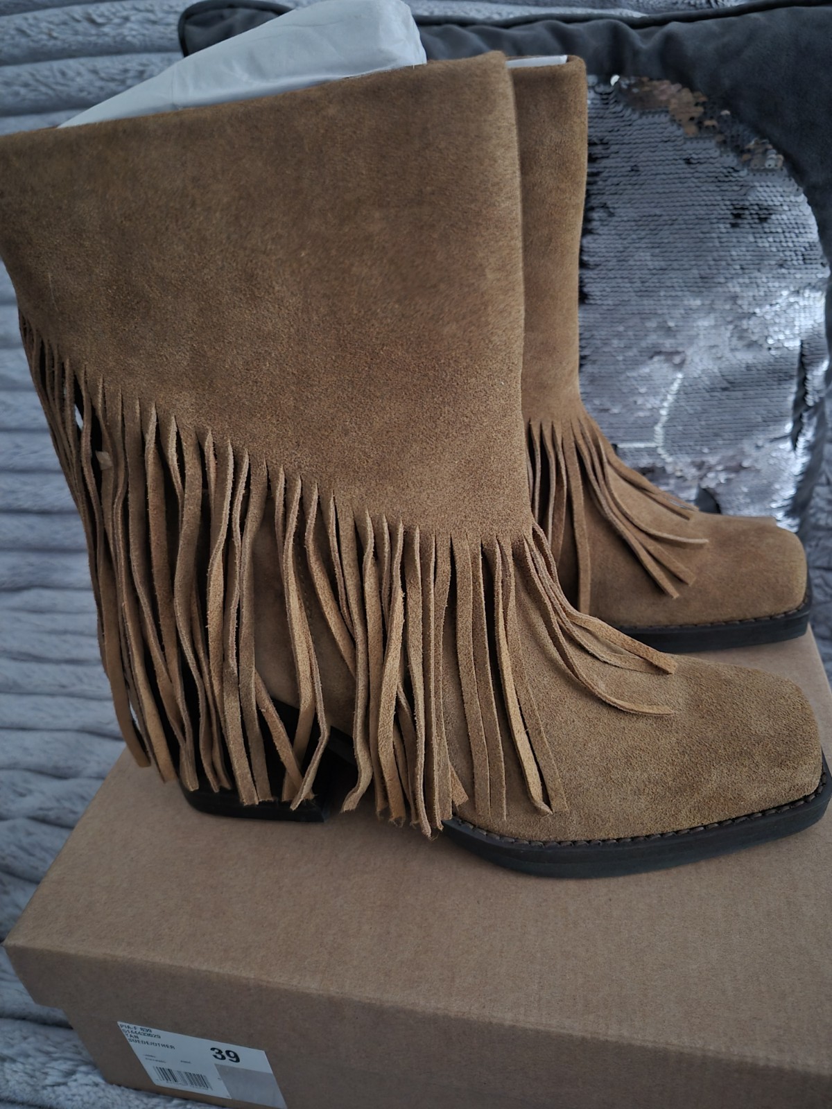 Steve madden Pia Fringe boots size 6 womens Rrp £220