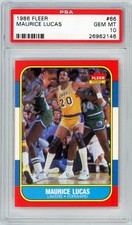 1986 Fleer #66 Maurice Lucas PSA 10  |  Set Break