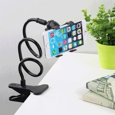 Universal Lazy Mobile Phone Gooseneck Stand Holder Flexible Bed Desk Table Clip