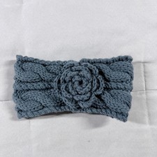 Unbranded Womens Toddler Girls Crochet Cable Knit Headband Light Blue